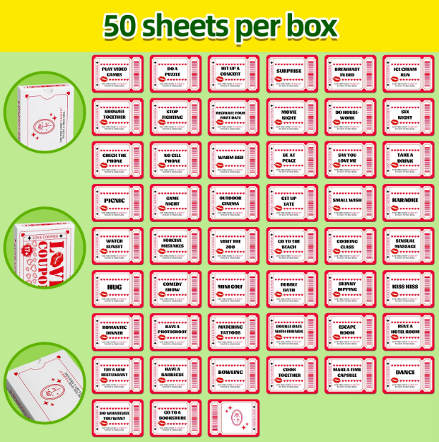 50 couple interaction cards, ambiguous mutual question cards for couples, dialogue cards for card games.