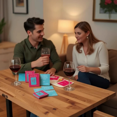 Excited & Exhausted: Couples’ Drinking English Board Game Cards
